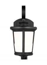  8519301EN3-12 - Eddington modern 1-light LED outdoor exterior small wall lantern sconce in black finish with cased o