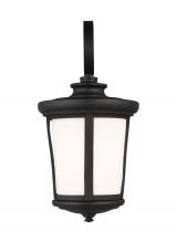  8619301EN3-12 - Eddington modern 1-light LED outdoor exterior medium wall lantern sconce in black finish with cased