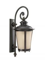  88242EN3-780 - Cape May traditional 1-light LED outdoor exterior large wall lantern sconce in burled iron grey fini