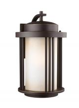  8847901EN3-71 - Crowell contemporary 1-light LED outdoor exterior large wall lantern sconce in antique bronze finish
