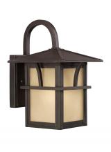  88880EN3-51 - Medford Lakes transitional 1-light LED outdoor exterior small wall lantern sconce in statuary bronze