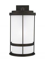  8890901EN3-71 - Wilburn modern 1-light LED outdoor exterior extra large wall lantern sconce in antique bronze finish