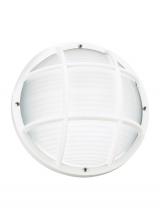  89807EN3-15 - Bayside traditional 1-light LED outdoor exterior wall or ceiling mount in white finish with polycarb