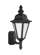  89824EN3-12 - Brentwood traditional 1-light LED outdoor exterior medium uplight outdoor wall lantern sconce in bla