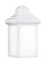  8988EN3-15 - Mullberry Hill traditional 1-light LED outdoor exterior wall lantern sconce in white finish with smo