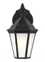  89937EN3-12 - Bakersville traditional 1-light LED outdoor exterior small wall lantern sconce in black finish with