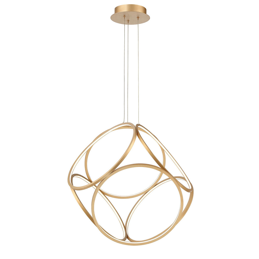 Glenview, Pendant, LED, Small, Gol