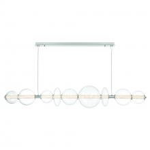  47257-030 - Atomo 74" LED Chandelier In Chrome With Clear Glass