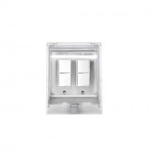  EFDWWPS - Eurofase EFDWWPS Flush Mount Dual Duplex Stack Switch With Weatherproof Cover and Gang Box