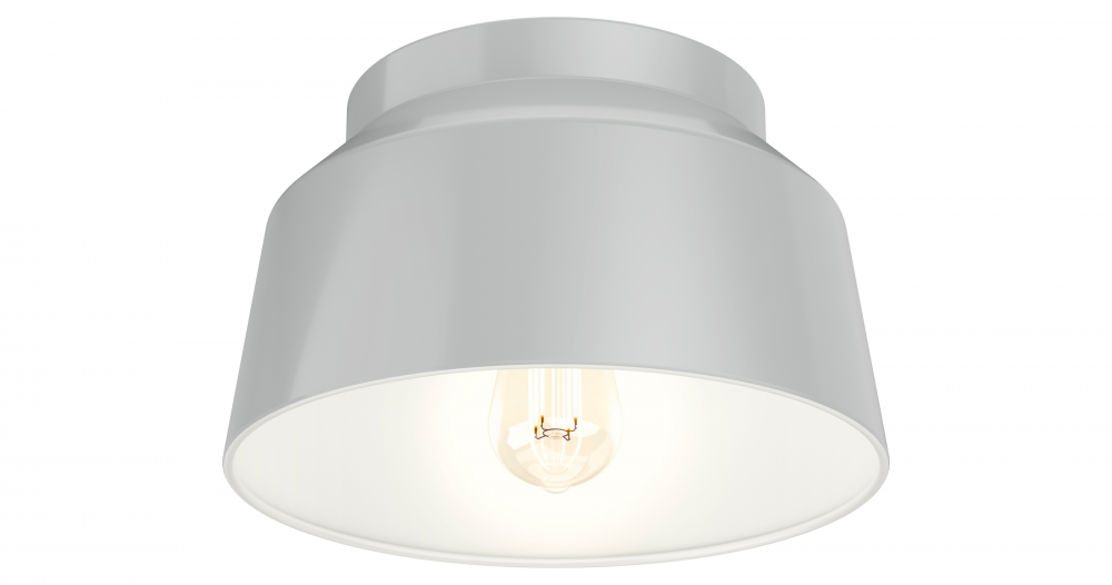 Hunter Cranbrook Dove Grey 1 Light Flush Mount Ceiling Light Fixture