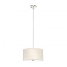  19380 - Hunter Solhaven Bleached Alder and Brushed Nickel with Painted Cased White Glass 3 Light Pendant Cei