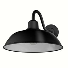  46001 - Hunter Mill Valley Matte Black and White 1 Light Medium