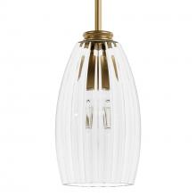  13158 - Hunter Rossmoor Luxe Gold with Clear Glass 1 Light Pendant Ceiling Light Fixture