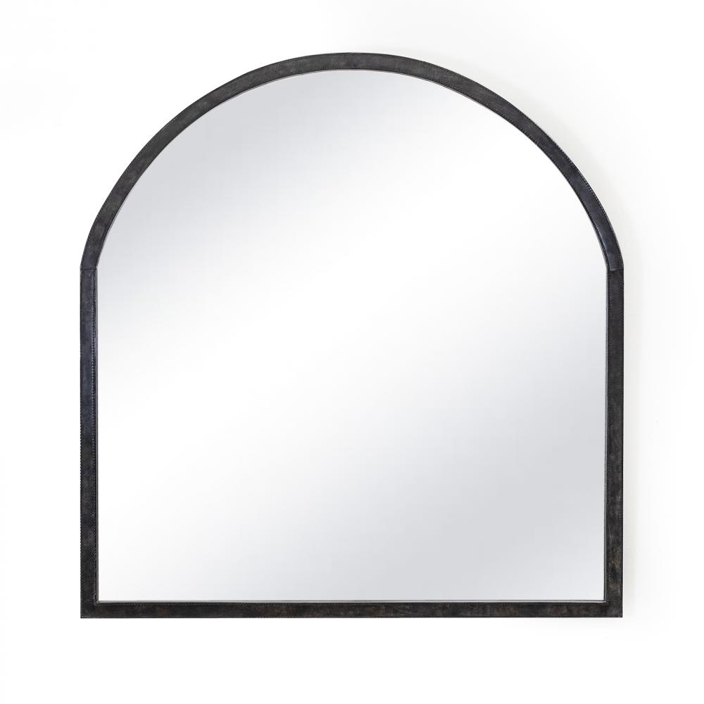 Regina Andrew Knox Leather Mantle Mirror (Black)