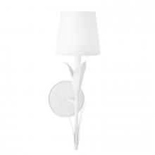  15-1218WT - Regina Andrew River Reed Sconce Single (White wi