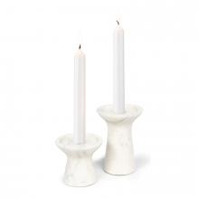  20-1455WT - Regina Andrew Klein Marble Candle Holder Set (Wh