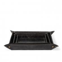  20-1502BLK - Regina Andrew Derby Leather Tray Set (Black)