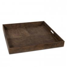  20-1507BRN - Regina Andrew Derby Square Leather Tray (Brown)