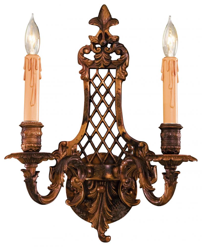 2 LIGHT WALL SCONCE