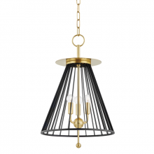  1014-AGB/BK - 3 LIGHT PENDANT