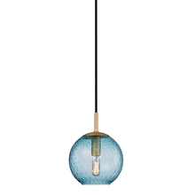  2007-AGB-BL - 1 LIGHT PENDANT-BLUE GLASS