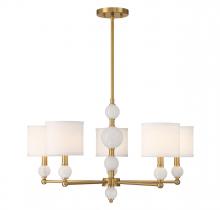 Lighting One US V6-L1-9722-5-322 - Cardiff 5-Light Chandelier in Warm Brass