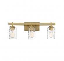  V6-L8-6090-3-322 - Baxter 3-Light Bathroom Vanity Light in Warm Brass