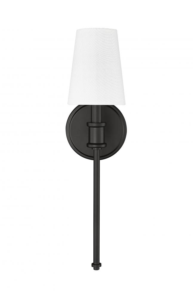 1-Light Wall Sconce Matte Black