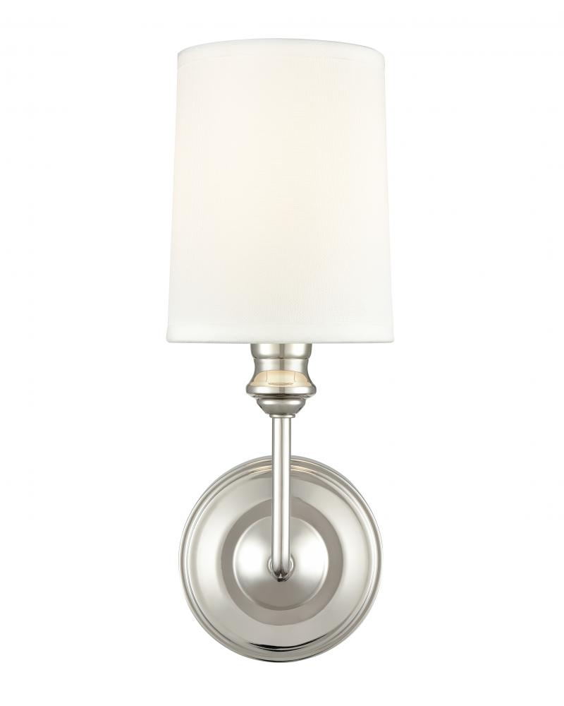 Leena 1-Light Wall Sconce Polished Nickel