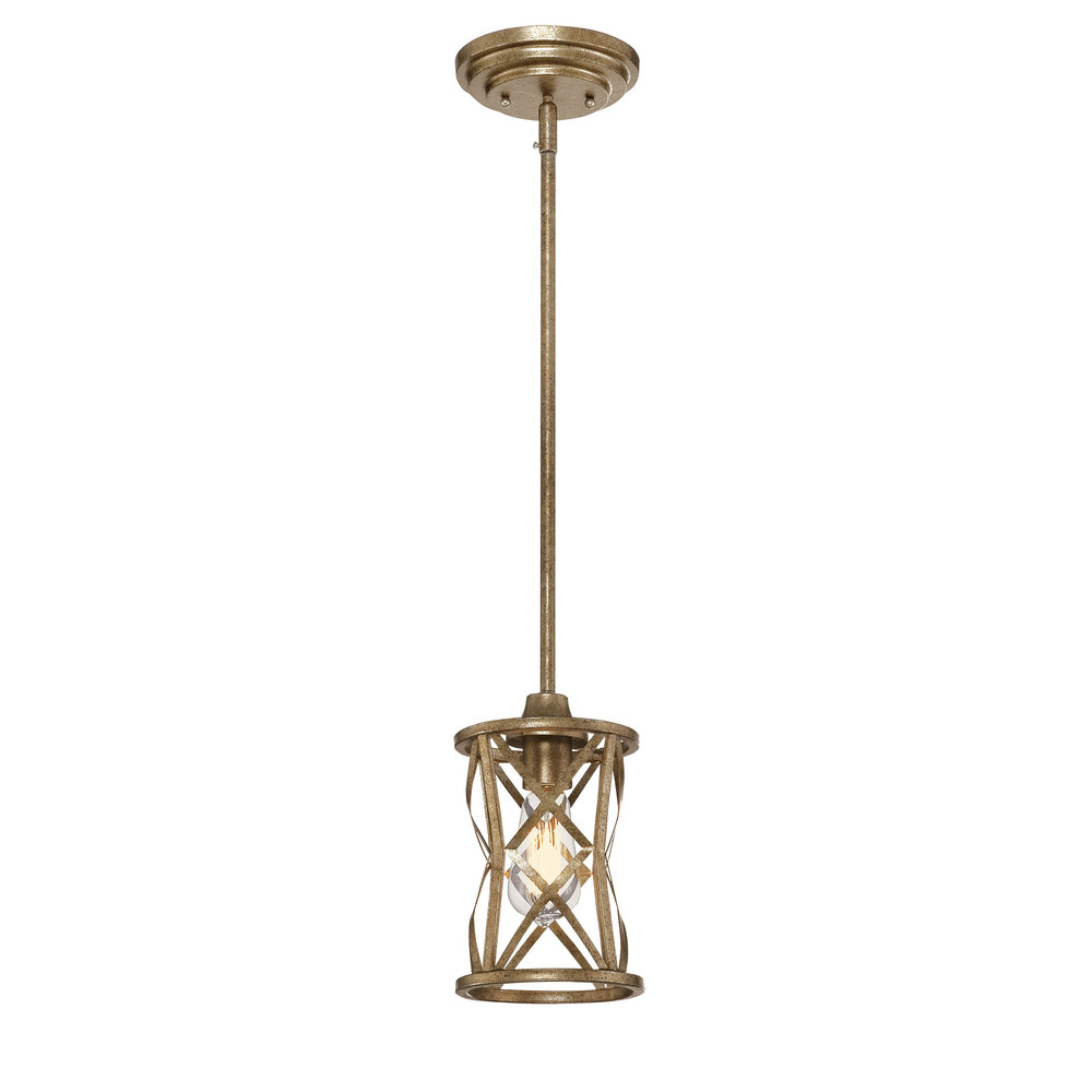 Lakewood 1-Light Mini-Pendant light Vintage Gold