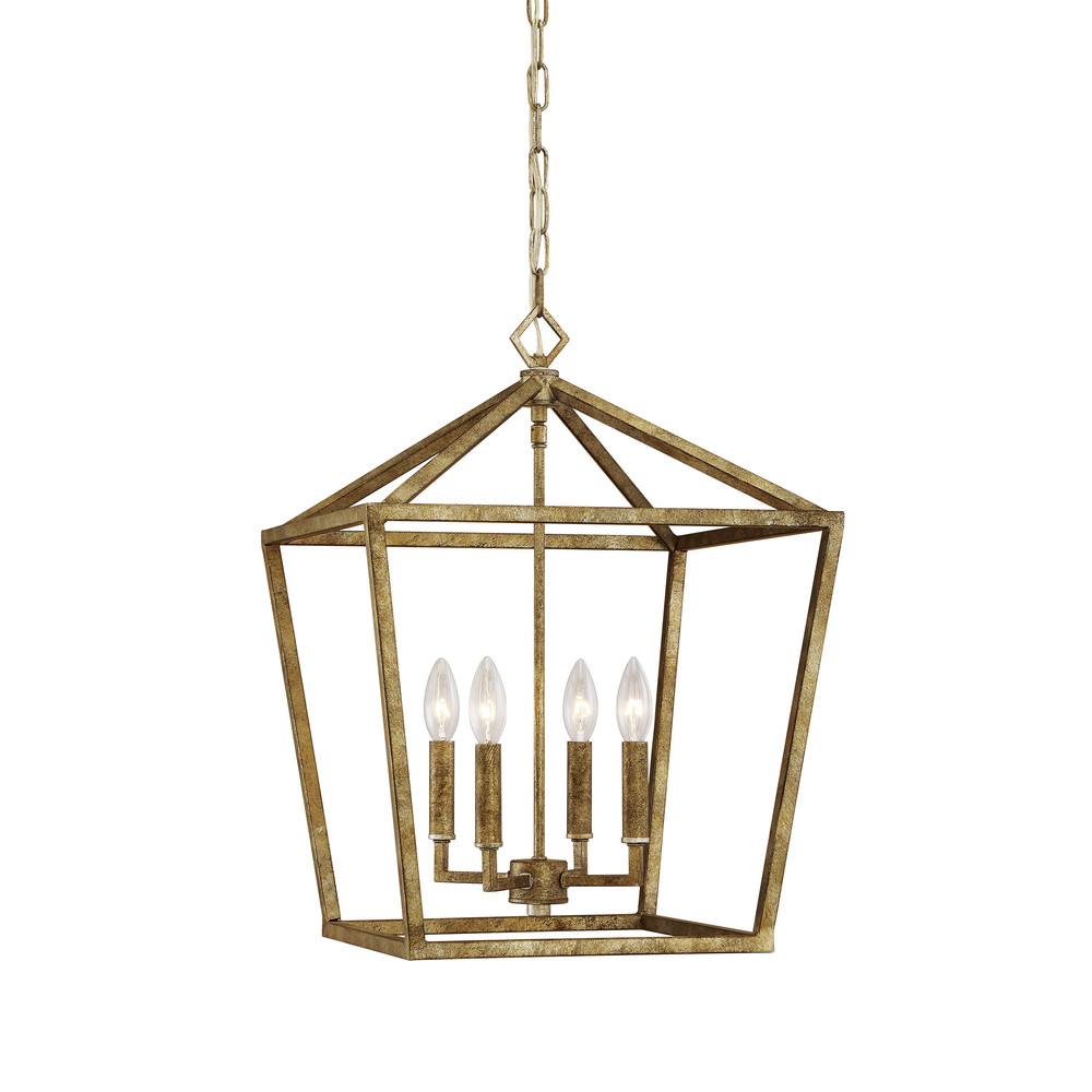 4-Light Pendant light Vintage Gold