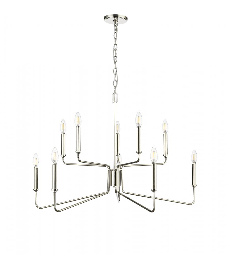 Raven 1 - Light Chandelier Ceiling Light Polished Nickel