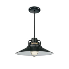 Millennium RRRC18-SB - R Series 1-Light Cord Hung Railroad Shade Satin Black