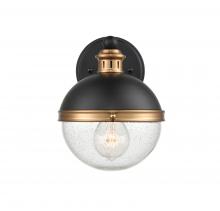  4251-MB/AB - Ellmira 1-Light Wall Sconce Matte Black/ Aged Brass