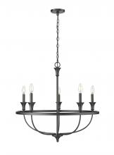  28005-MB - Emery 5-Light Chandelier Ceiling Light Matte Black