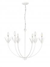  12706-TWH - Primrose 6-Light Chandelier Ceiling Light Textured White