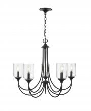  22405-MB - Waddingham 5-Light Chandelier Ceiling Light Matte Black