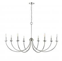  12408-PN - Huxley 8-Light Chandelier Ceiling Light Polished Nickel