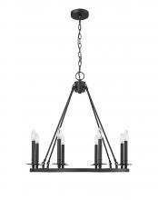  46708-MB - Florence 8-Light Chandelier Ceiling Light Matte Black