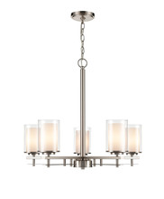 Millennium 5515-BN - Huderson 5-Light Chandelier Ceiling Light Brushed Nickel