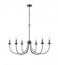  12406-MB - Huxley 6-Light Chandelier Ceiling Light Matte Black