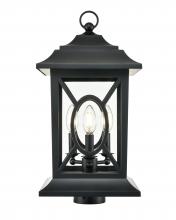  85105-PBK - Allbert 3-Light Outdoor Post Lantern Powder Coated Black