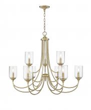  22409-VB - Waddingham 9-Light Chandelier Ceiling Light Vintage Brass