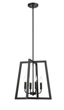  8144-MB - 4-Light Pendant light Matte Black