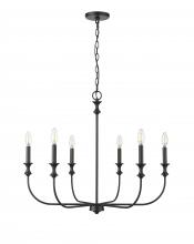  29506-MB - Savanne 6-Light Chandelier Ceiling Light Matte Black