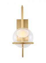  700WSCRBY18NB-LED927-277 - The Crosby Medium Damp Rated 1-Light Integrated Dimmable LED Wall Sconce in Natural Brass