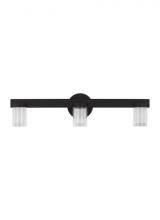  KWBA27527B - Kelly Wearstler Esfera 3-light dimmable LED medium bath vanity with nightshade black finish