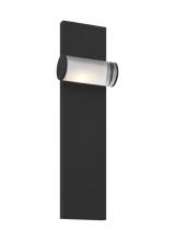  KWWS10027CB-277 - The Esfera Medium Damp Rated 1-Light Integrated Dimmable LED Wall Sconce in Nightshade Black