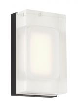  700WSMLY7B-LED930-277 - The Milley 7-inch Damp Rated 1-Light Integrated Dimmable LED Wall Sconce in Nightshade Black