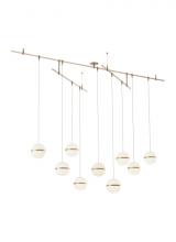  700HNE9NB-LED930R - Modern Mini Hanea dimmable LED Chandelier Ceiling Light in a Natural Brass/Gold Colored finish